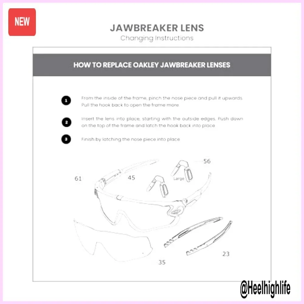 Replacement Sunglass Lenses with Microfiber Pouch for Jawbreaker